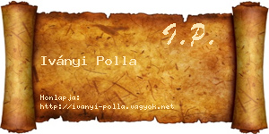 Iványi Polla névjegykártya