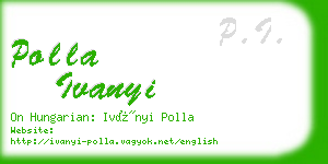 polla ivanyi business card